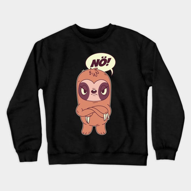 Angry Sloth Crewneck Sweatshirt by Safdesignx